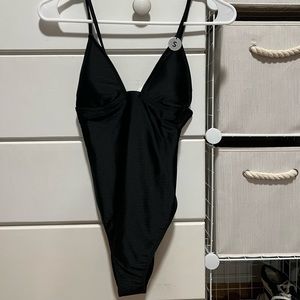NWT Black One Piece Swim Suit
